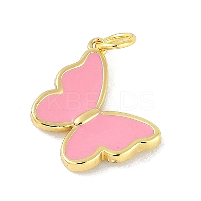 Brass Enamel Pendants KK-B114-16G-04-1