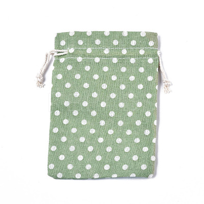 Polycotton(Polyester Cotton) Packing Pouches Drawstring Bags ABAG-T007-01F-1