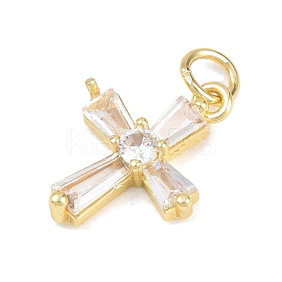 Brass Micro Pave Cubic Zirconia Pendants KK-H273-51G-03-1