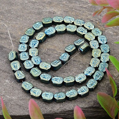 Electroplated Buddha Non-magnetic Synthetic Hematite Bead Strands G-E295-12D-1