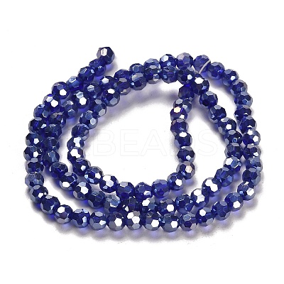 Electroplate Glass Beads Strands EGLA-R016-4m-1-1