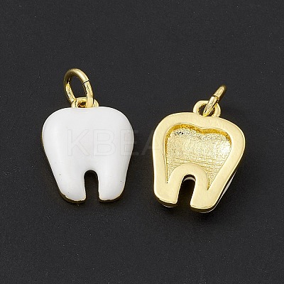 Rack Plating Brass Enamel Pendants KK-B065-08G-1