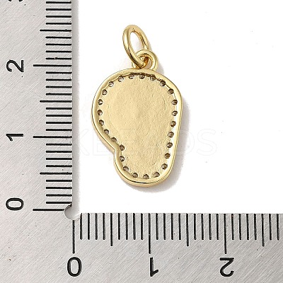 Brass Micro Pave Cubic Zirconia Pendants KK-K354-02G-P-1