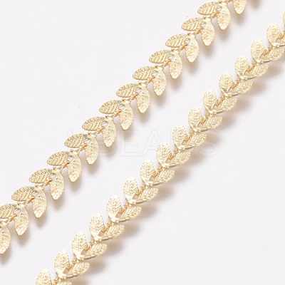 Brass Handmade Cobs Chains CHC-G006-13G-1
