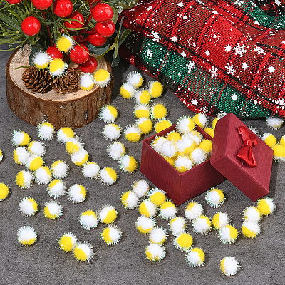 100Pcs Polyester Pom Pom Ball DIY-SC0031-43B-1