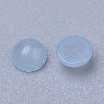 Natural White Jade Cabochons G-R416-6mm-54-1