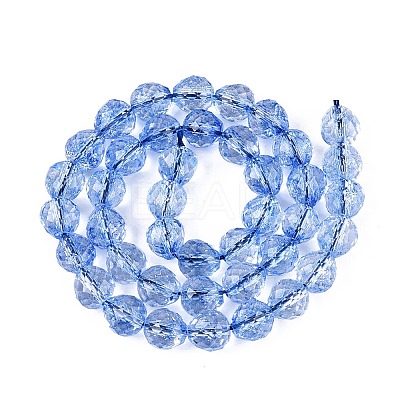 Crackle Transparent Glass Beads Strands GLAA-N068-04A-02-1