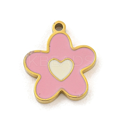316 Surgical Stainless Steel Enamel Charms STAS-M073-29A-02G-1