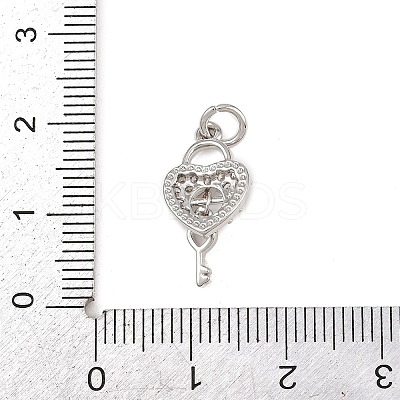 Brass Micro Pave Cubic Zirconia Charms KK-G544-13P-1
