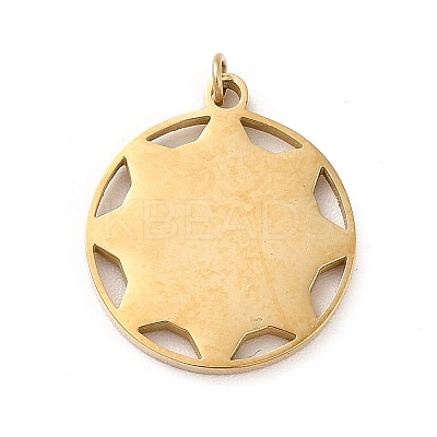 Ion Plating(IP) 304 Stainless Steel Micro Pave Clear Cubic Zirconia Pendants STAS-G295-15G-1