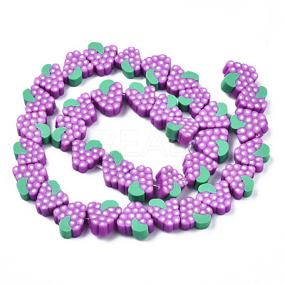 Autumn Theme Handmade Polymer Clay Bead Strands CLAY-R069-01D-03-1