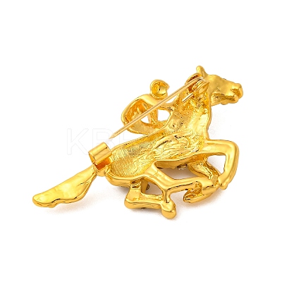 Zinc Alloy Crystal Rhinestone Brooch LS-JEWB-U010-04G-06-1