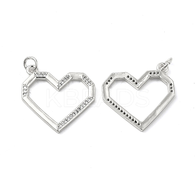 Brass Micro Pave Cubic Zirconia Pendants KK-E068-VB181-1