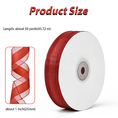 1Roll Solid Color Organza Ribbons ORIB-CY0001-02K-1