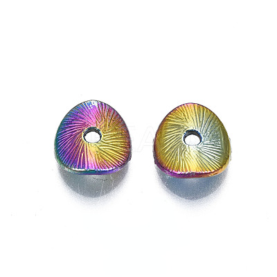 Rack Plating Rainbow Color Alloy Beads PALLOY-S180-352-1
