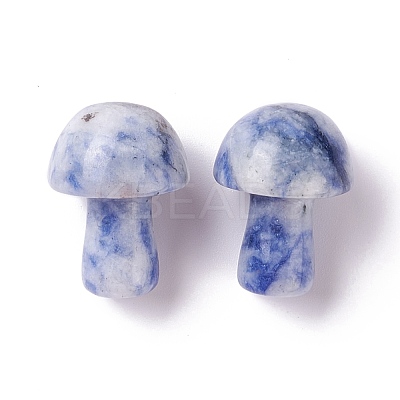 Natural Blue Spot Jasper Mushroom Gua Sha Stone G-D456-26A-1