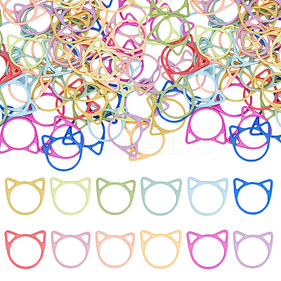 96Pcs 12 Colors Baking Paint Iron Stitch Markers IFIN-HS0001-05-1