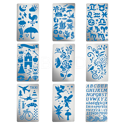 9 Style Steel Cutting Dies Stencils DIY-BC0002-76B-1