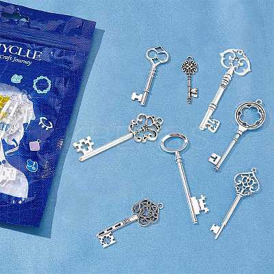 16pcs 8 style Tibetan Style Alloy Big Pendants FIND-SC0001-79-1