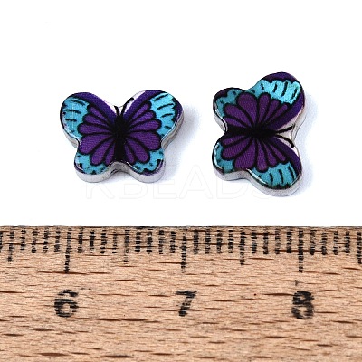 Printed Natural Freshwater Shell Beads SHEL-Q029-11D-1