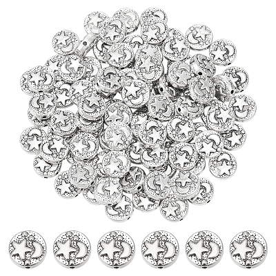 90pcs Tibetan Style Alloy Beads TIBEB-LP0001-14-1