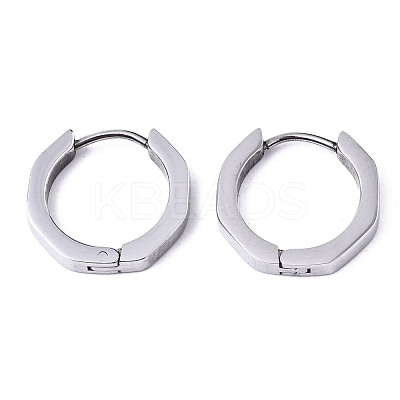Non-Tarnish 304 Stainless Steel Huggie Hoop Earrings STAS-R115-22P-1