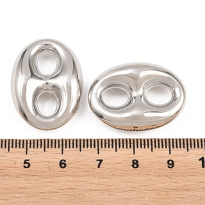 Brass Oval Links Connector Charms KK-H292-47P-01-1
