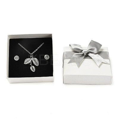 Square Cardboard Jewelry Set Box LS-CBOX-Q038-01C-1
