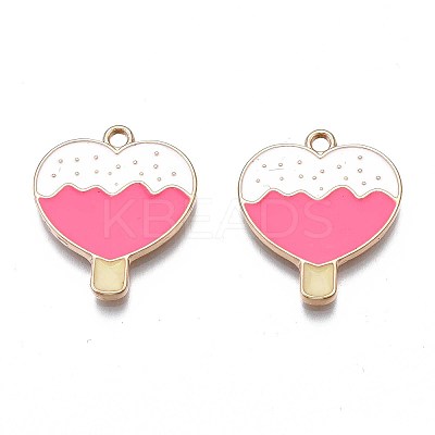 Rack Plating Alloy Enamel Pendants ENAM-S122-70-1