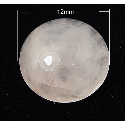 Natural Rose Quartz Cabochons X-G-ROSE12x5-1