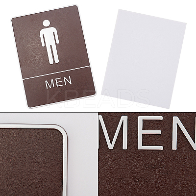 Acrylic Bathroom Sign Stickers DIY-GF0002-48-1