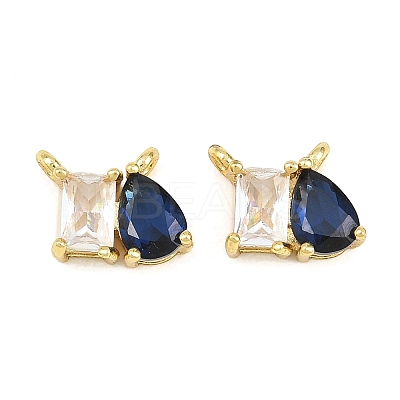 Brass Pave Cubic Zirconia Charms CU-CBA6A75-03G-02-1