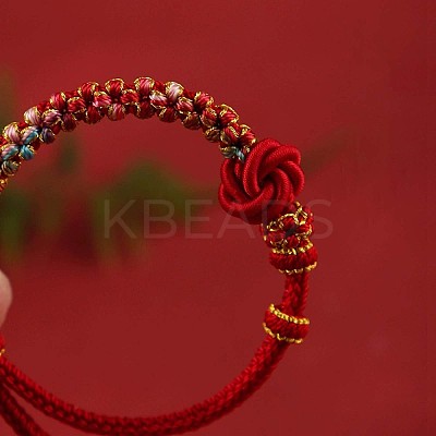 Hand-knitted Polyester and Wax Cope Braided Bracelets for Men Women FS-WG9D472-07-1