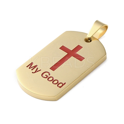 304 Stainless Steel Enamel Pendants STAS-G346-38G-1