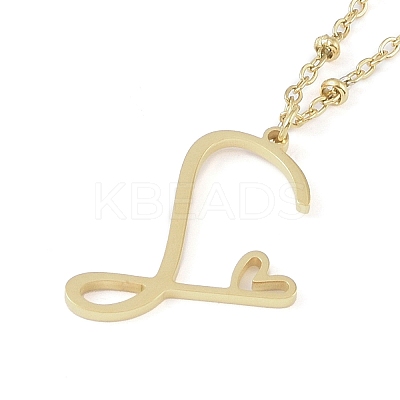 304 Stainless Steel Pendant Necklaces NJEW-H029-02G-S-1