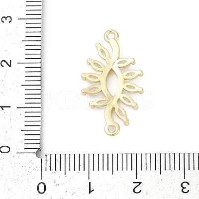 Brass Clear Cubic Zirconia Connector Charms KK-Z094-06G-04-1