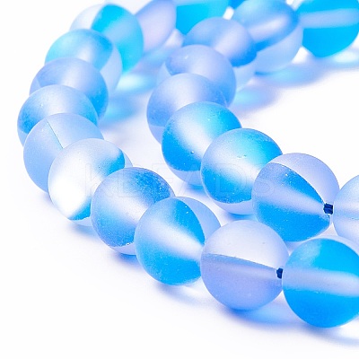 Synthetic Moonstone Beads Strands G-E573-01B-19-1