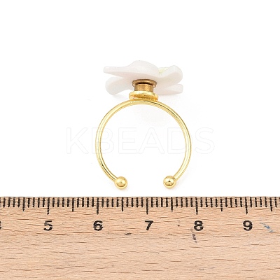 Ceramics with Alloy Cuff Rotatable Rings for Women LS-RJEW-Z117-01G-1