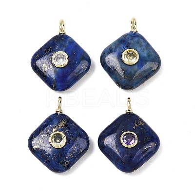 Dyed Natural Lapis Lazuli Pendants G-K372-05G-09-1