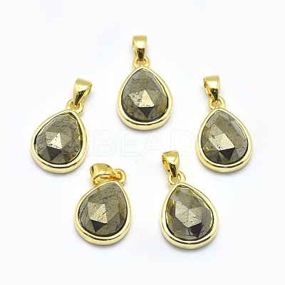 Natural Pyrite Pendants G-O176J-05G-1