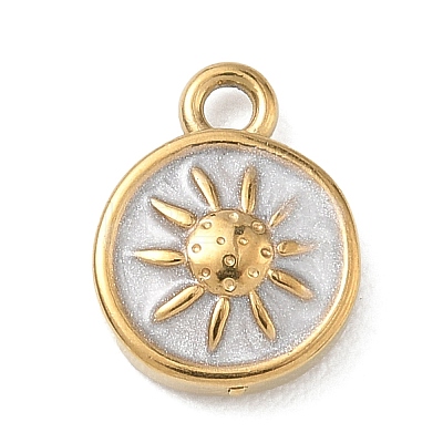 304 Stainless Steel Enamel Pendants STAS-I369-06G-1