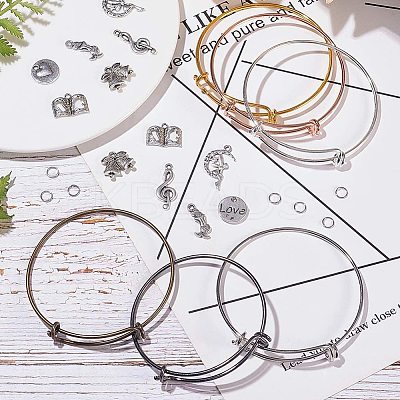 DIY Adjustable Brass Expandable Bangle Making DIY-PH0026-21-1