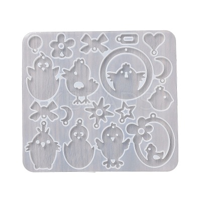 Kitten Earrings Pendants DIY Silicone Mold DIY-Q033-08A-1
