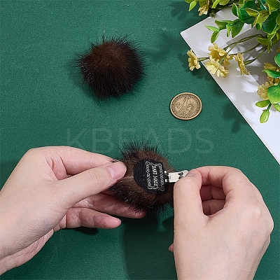 Faux Mink Fur Shoes Buckle Clip AJEW-WH0248-670C-1
