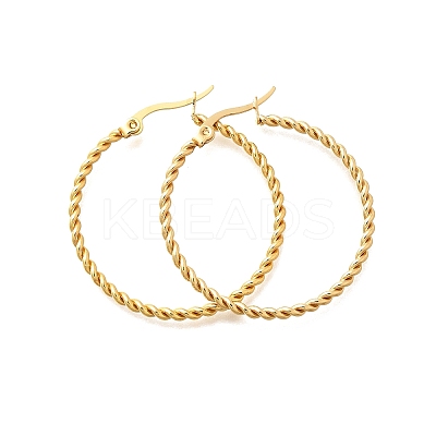 201 Stainless Steel Hoop Earrings LS-EJEW-Q026-13G-A-1
