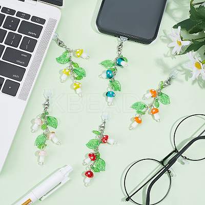 16Pcs 8 Style Plastic Mobile Dustproof Plugs HJEW-DR00281-1