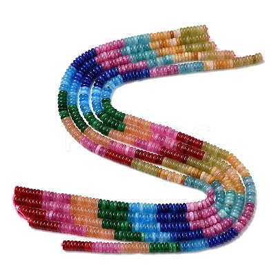Dyed Natural White Jade Beads Strands X-G-H333-02B-1