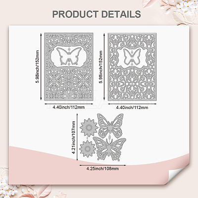 Butterfly Carbon Steel Cutting Dies Stencils DIY-WH0309-2572-1