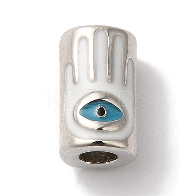Rack Plating Brass Enamel Beads KK-U019-01P-02-1