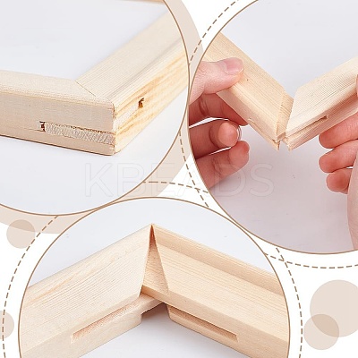 4Pcs DIY Wood Photo Picture Frame Border Mortise Tenon DIY-AN0001-34-1